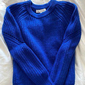 Sandro 100% Wool Cobalt Blue Knit Sweater